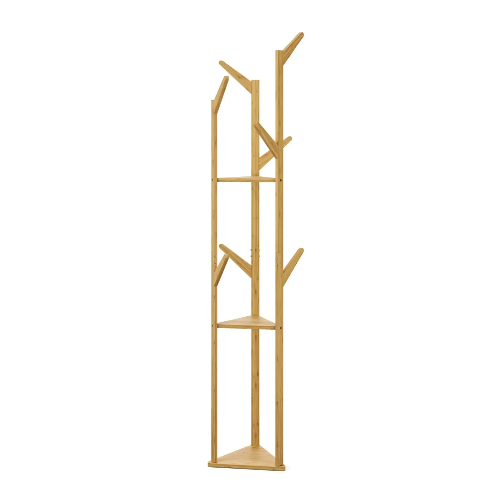 Garderobe Kleiderständer Bambus CONRAD 31 x 166 cm natur
