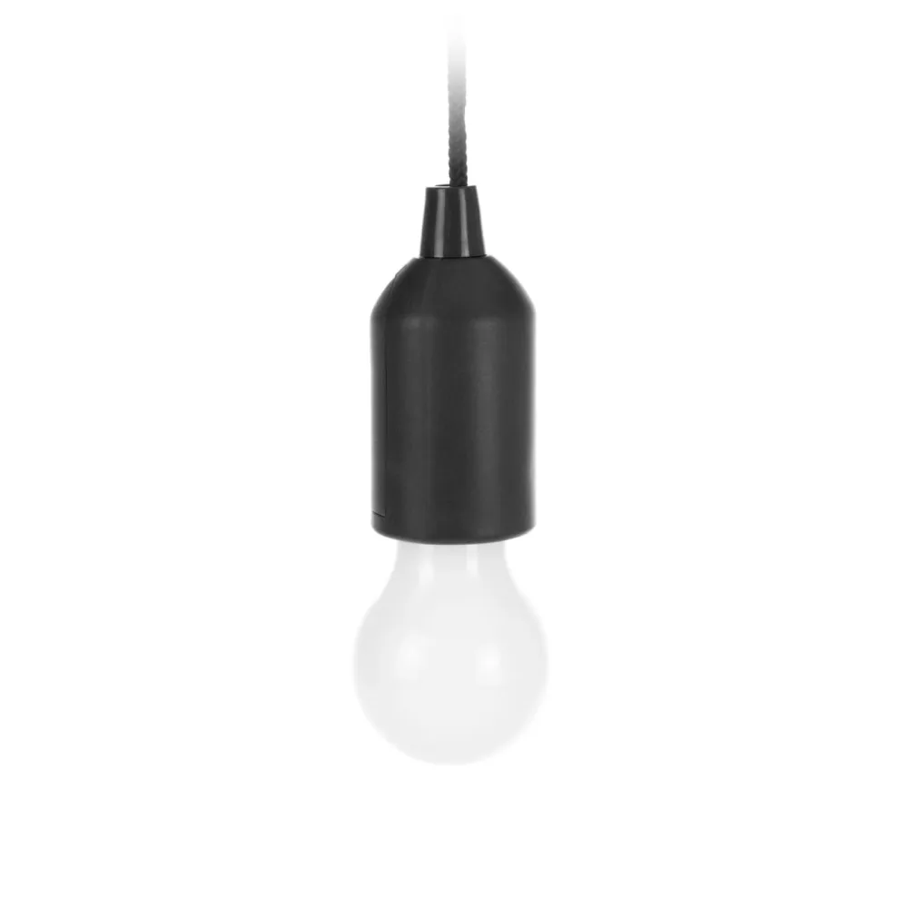 LED Hängelampe mit Zugschalter schwarz