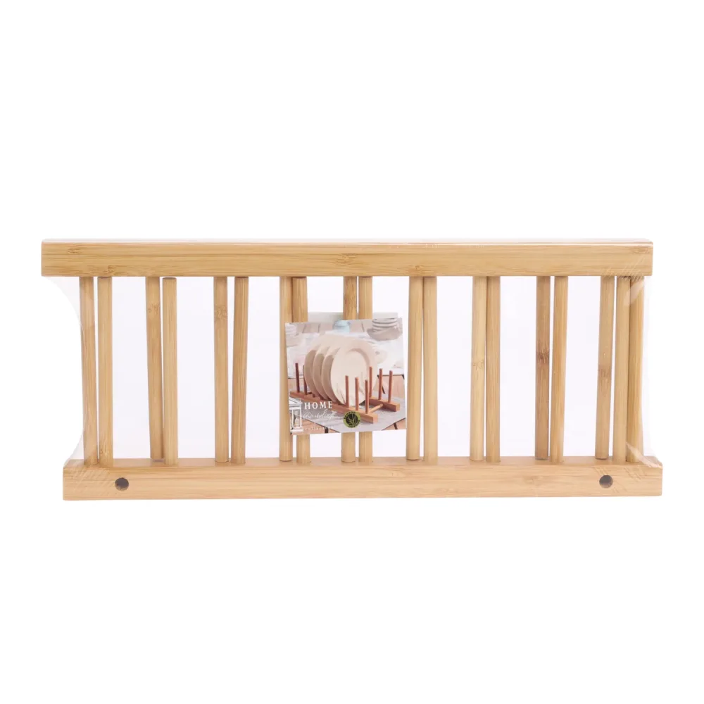 Tellerhalter Bambus für 8 Teller 34 x 12 cm