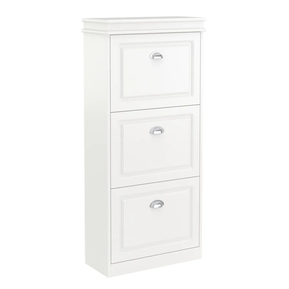 Schuhschrank PETRA 53 x 24 x 117 cm weiss