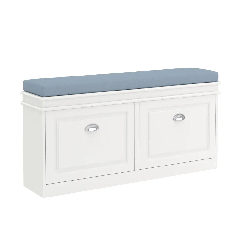 Schuhbank PETRA 104 x 24 x 51 cm weiss