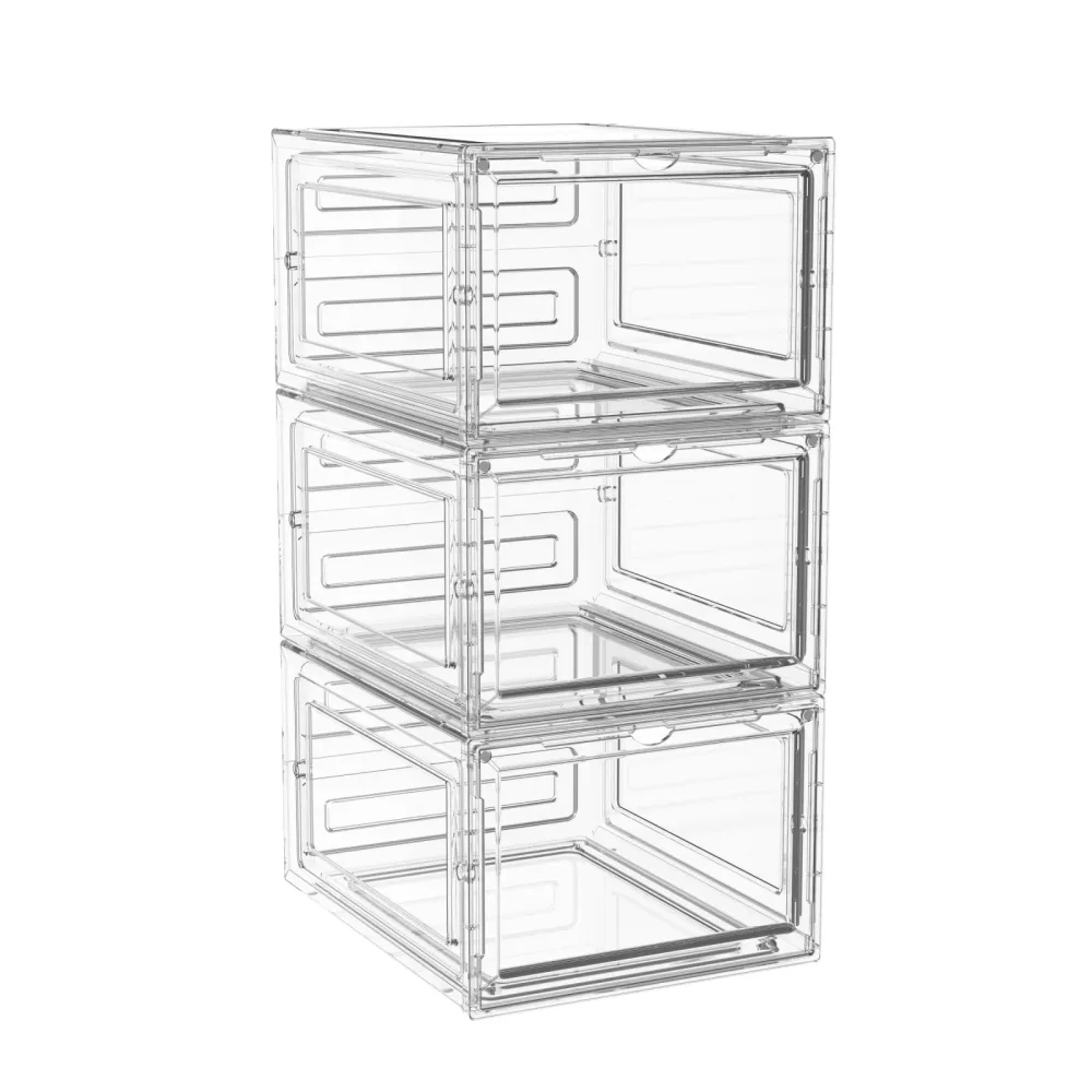 Aufbewahrungsbox 34 x 27 x 19 cm 3er Set transparent