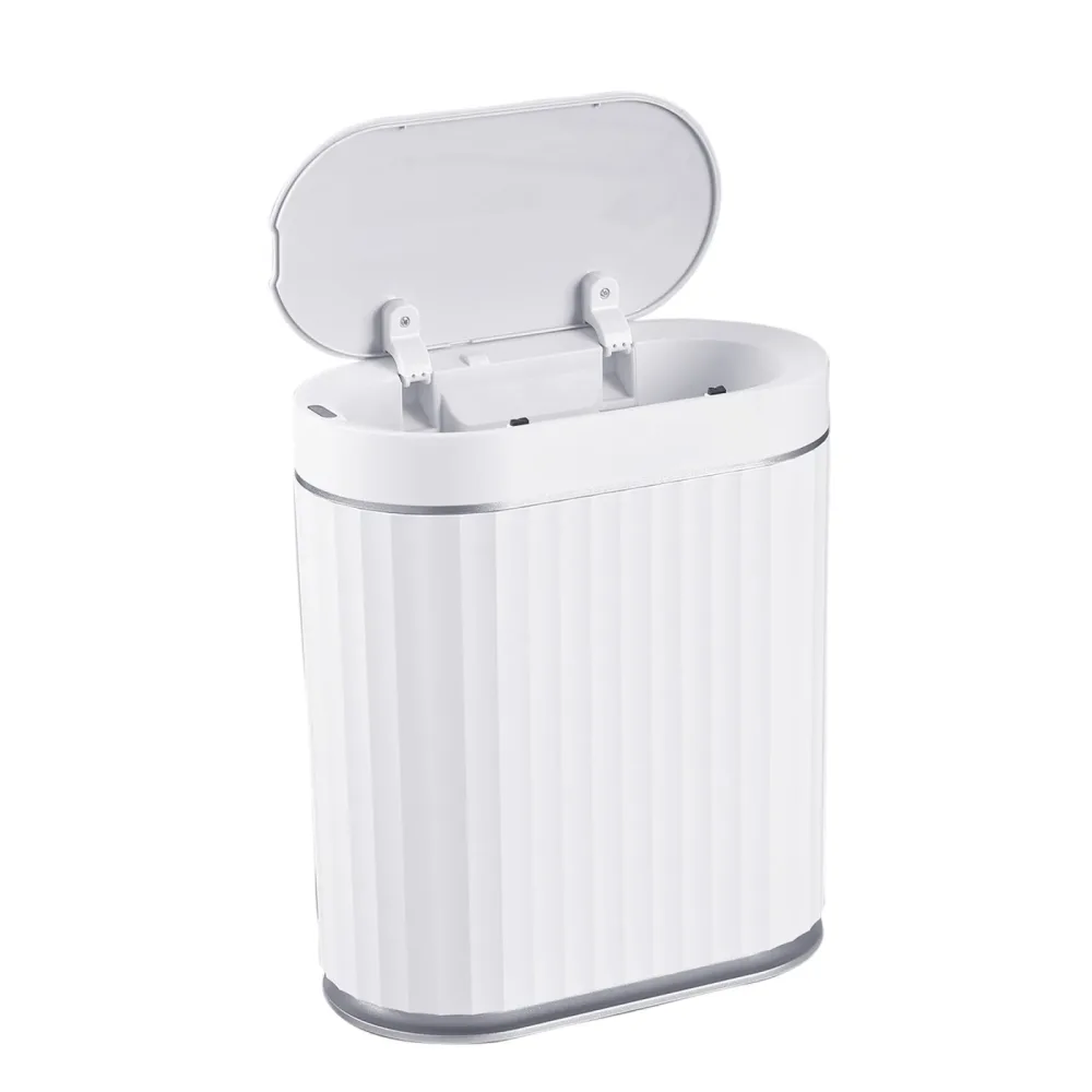 Abfalleimer mit Sensor 7L weiss/grau