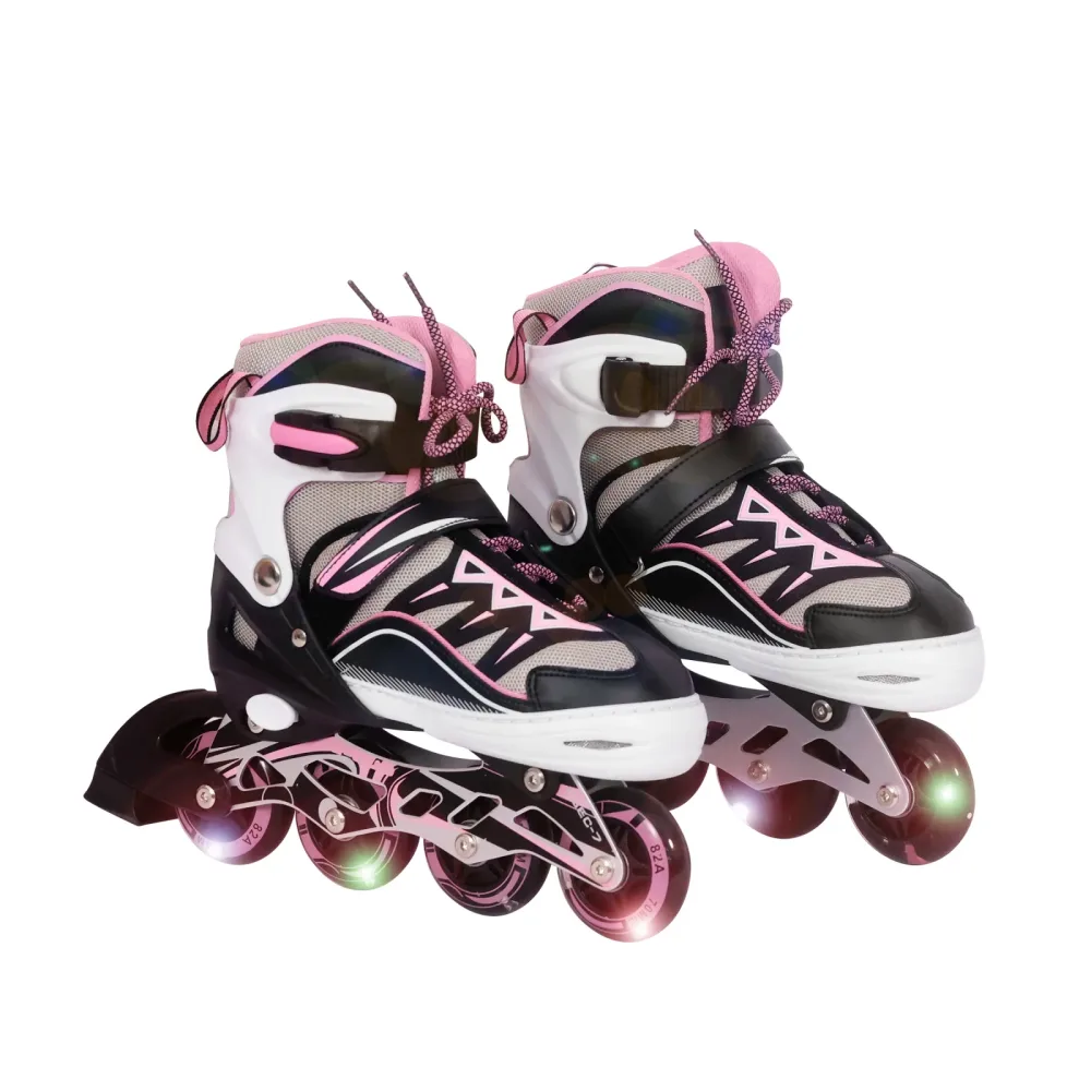 LED Inlineskates Grösse 35 - 38 verstellbar pink