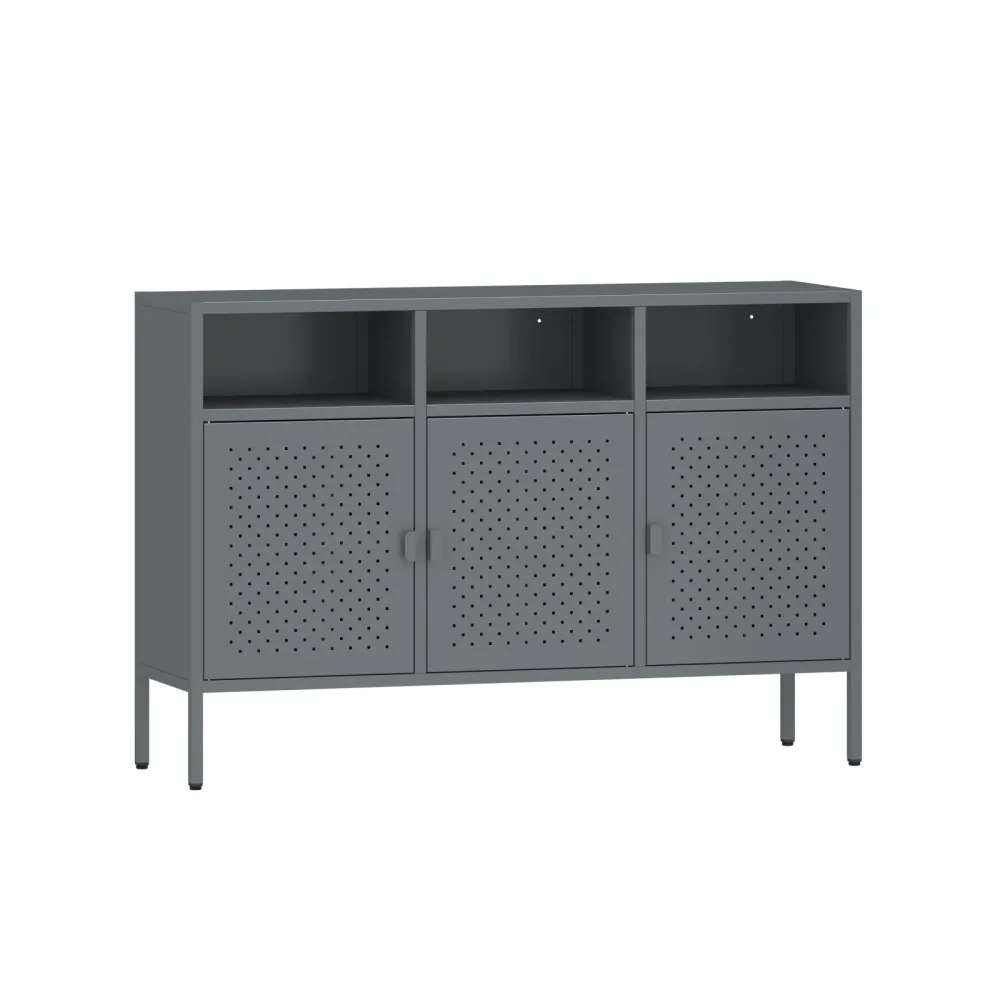 Sideboard Metall AMET 119 x 80 cm grau