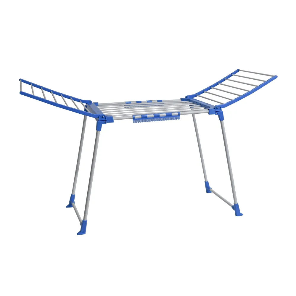 Wäscheständer klappbar weiss/blau