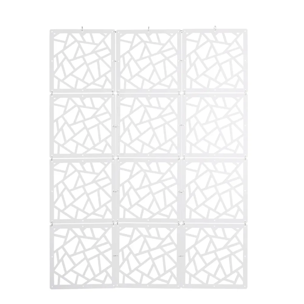 Raumteiler hängend 12er Set 29 x 29 cm weiss