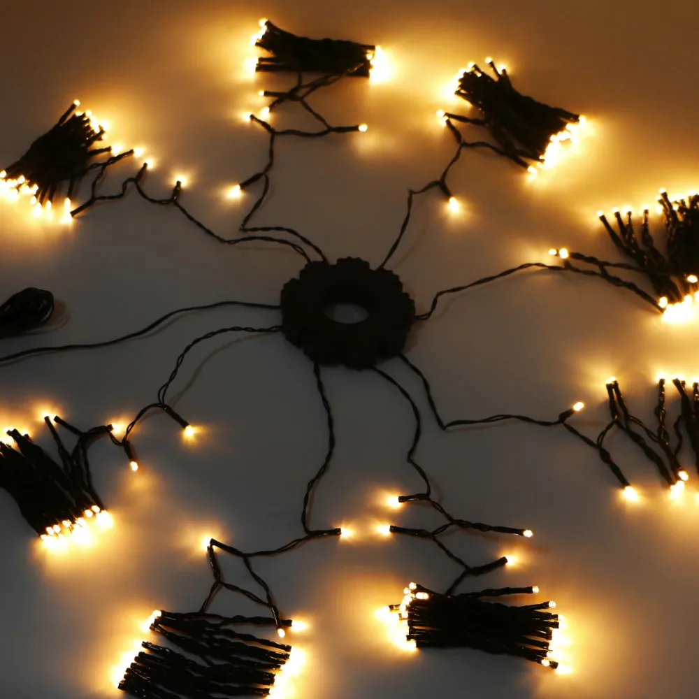 LED Lichterkette Netz für Weihnachtsbaum mit Ring 2 m