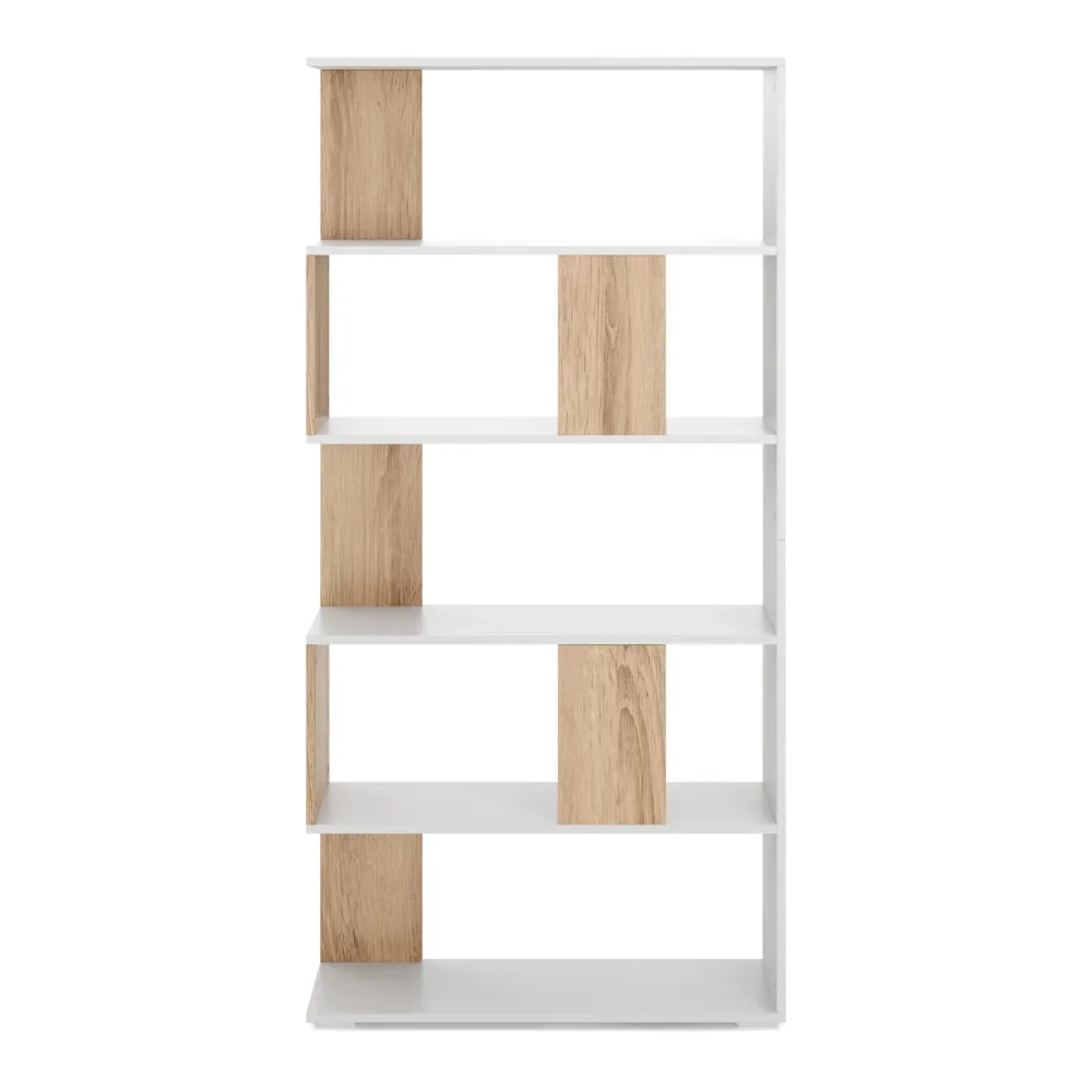 Bücherregal VIGOR 80 x 162 cm hellbraun/weiss