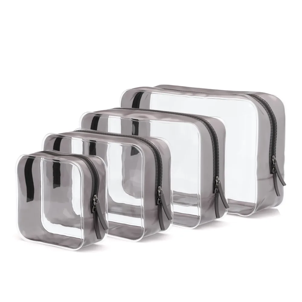 Kulturbeutel Necessaire Set 4-teilig transparent