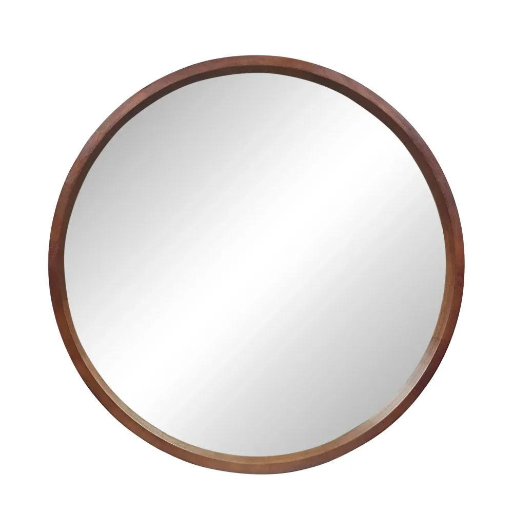 Wandspiegel Holz rund 76 cm natur
