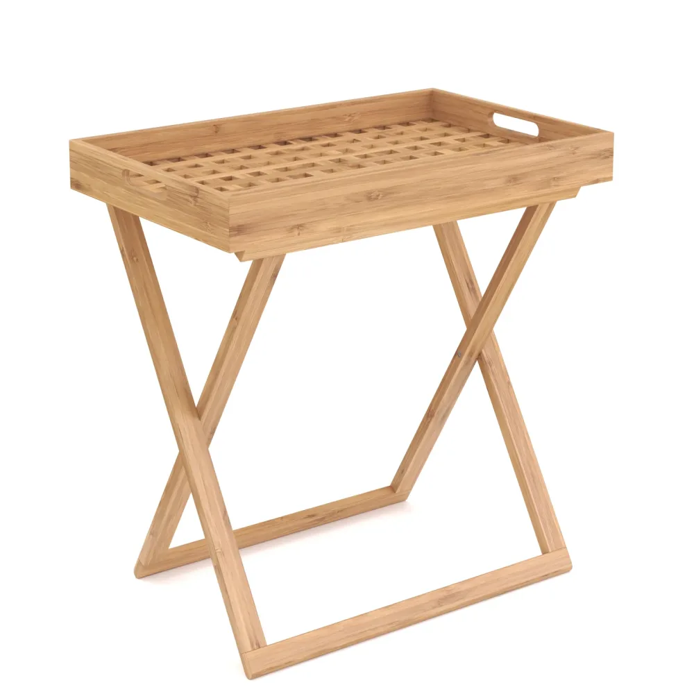 Tabletttisch Bambus ROLY klappbar 52 x 36 x 54 cm natur