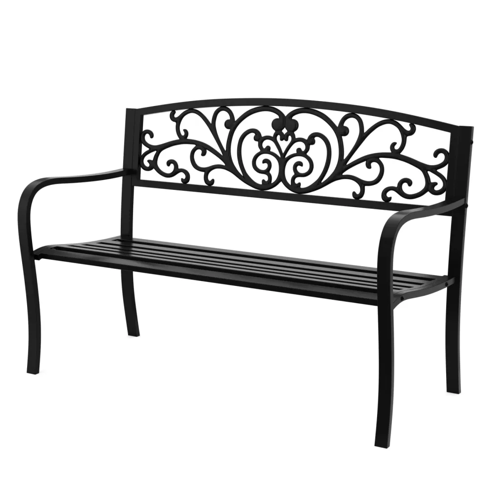 Gartenbank GISELA 127 cm schwarz
