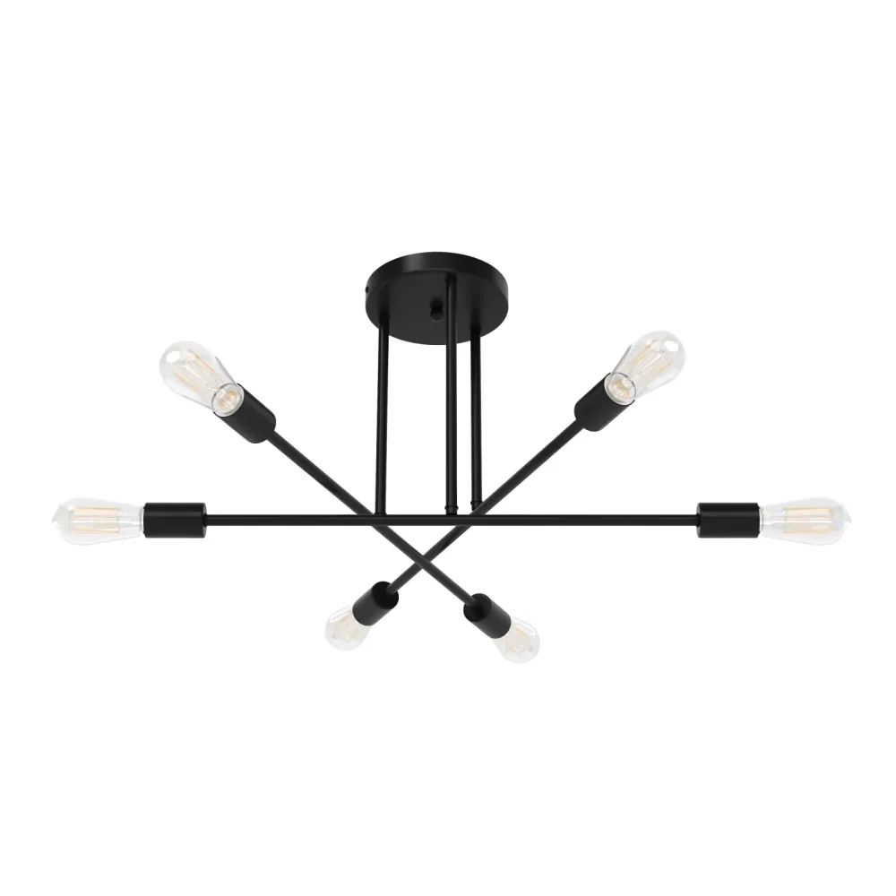 Deckenlampe PERSY 6 Lampen schwarz