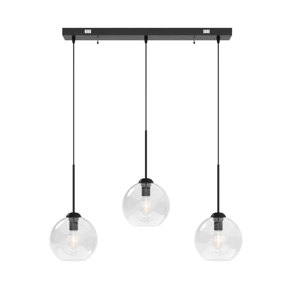 Hängelampe ZINIA 3 Lampen schwarz