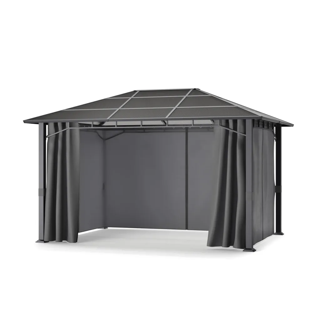 Gartenpavillon PRINCE 4 x 3 m grau