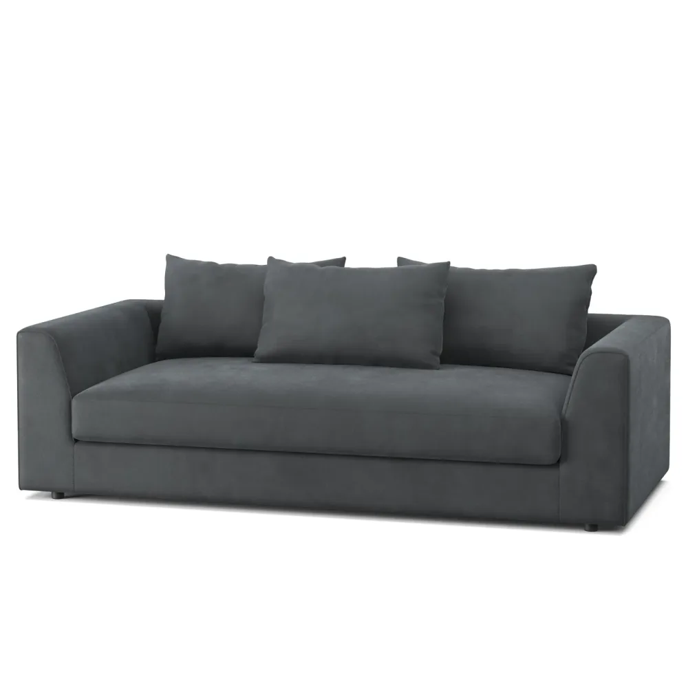 Bigsofa Samt ABBY anthrazit
