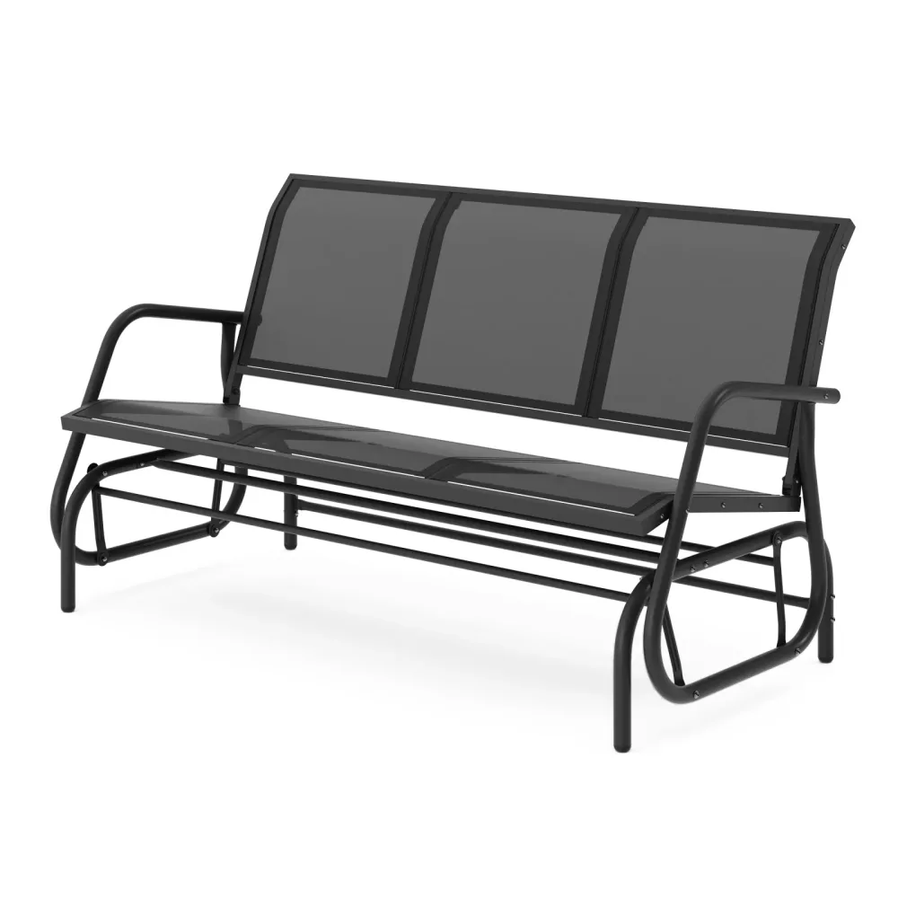 Gartenbank Schaukelbank PROMETEUS 147 cm schwarz