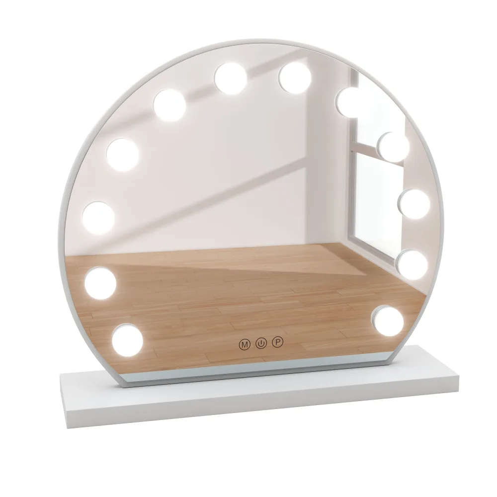 LED Spiegel EMMI rund 45 x 12 cm weiss