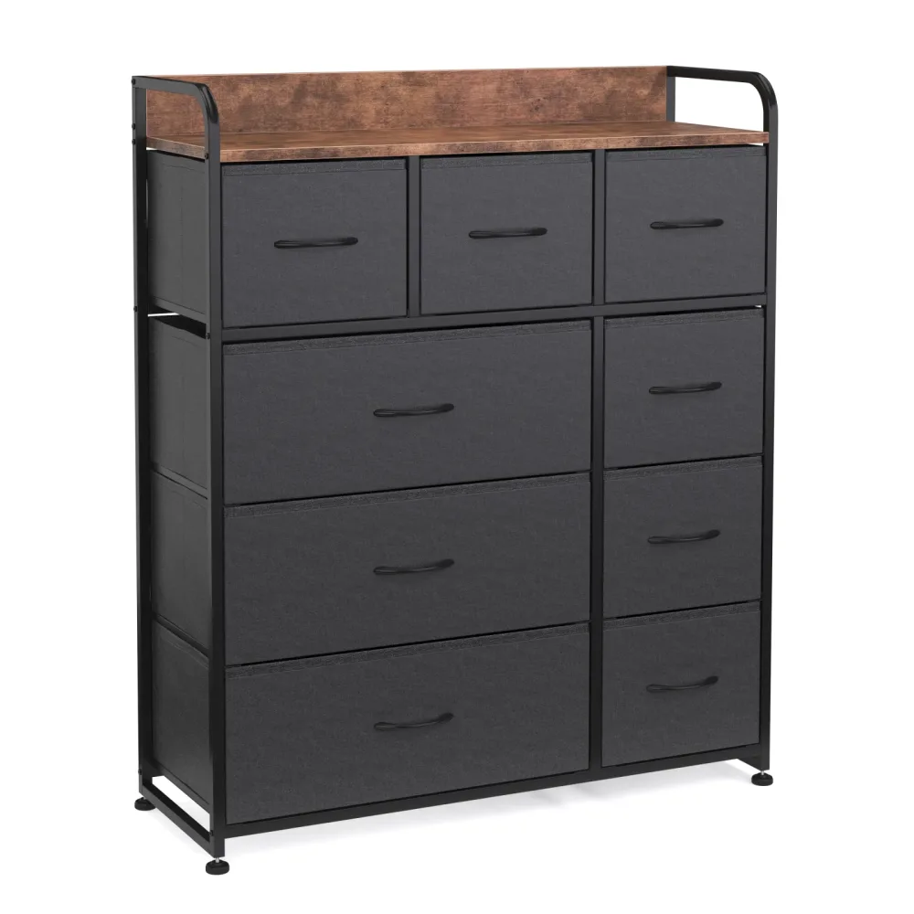 Kommode ALFONSO 83 x 89 cm schwarz/braun