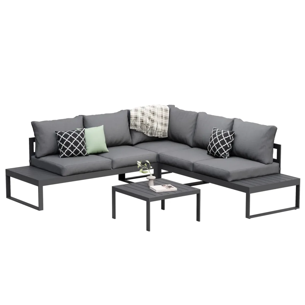 Lounge CAMILA anthrazit/schwarz