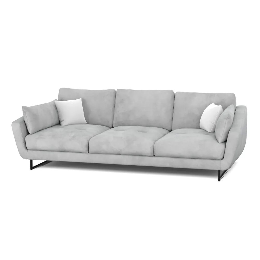 Sofa Samt DIYA hellgrau