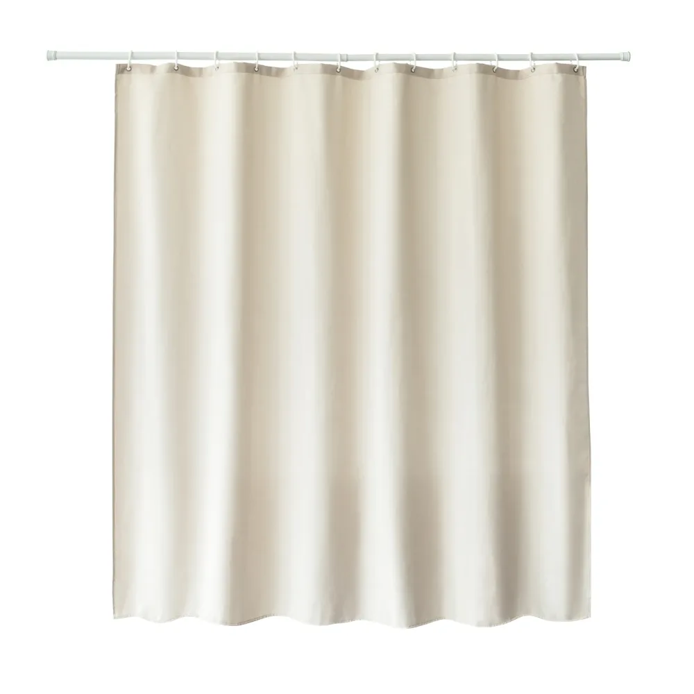Duschvorhang 182 x 182 cm Leinen beige