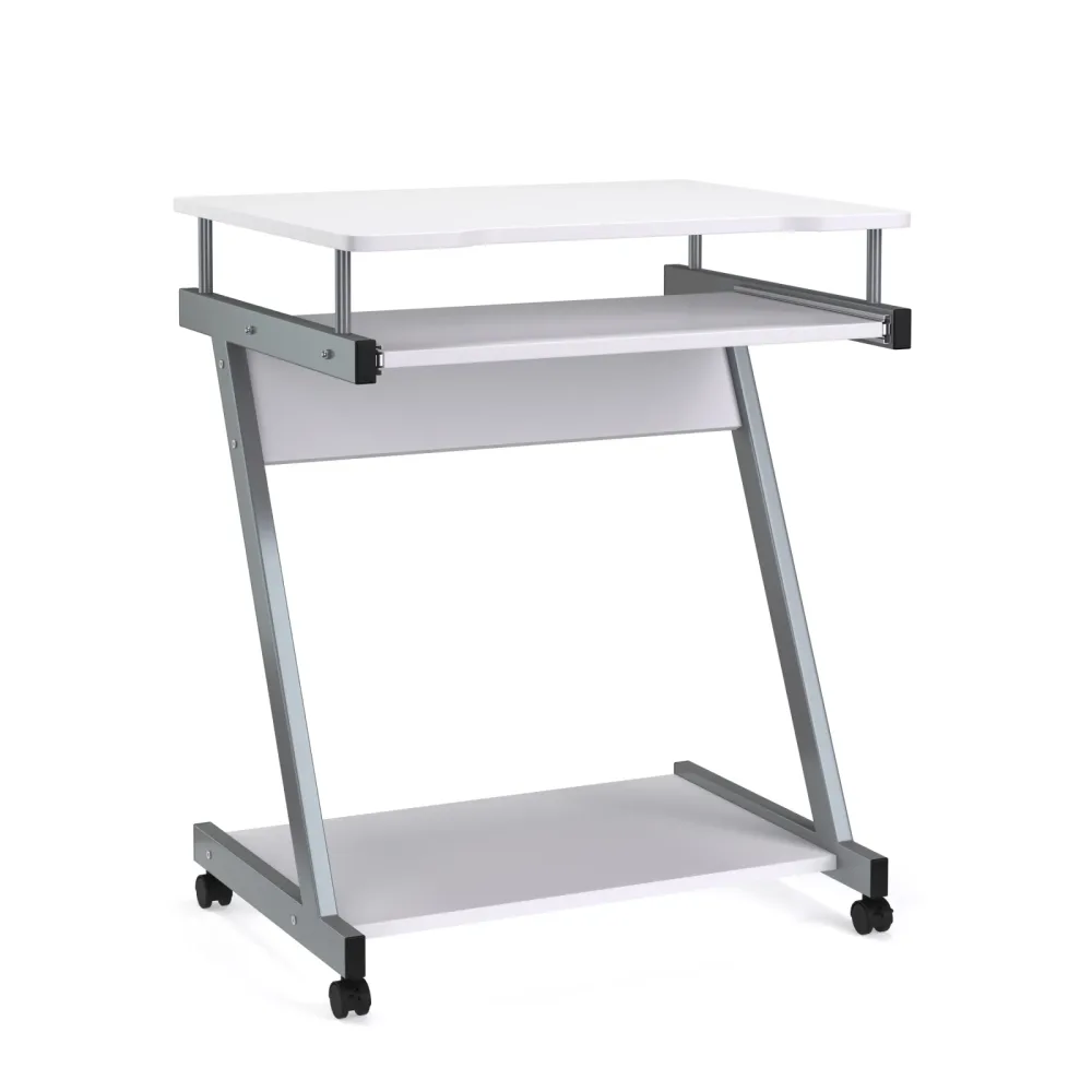 Schreibtisch ALVARO auf Rollen 60 x 48 x 73 cm weiss