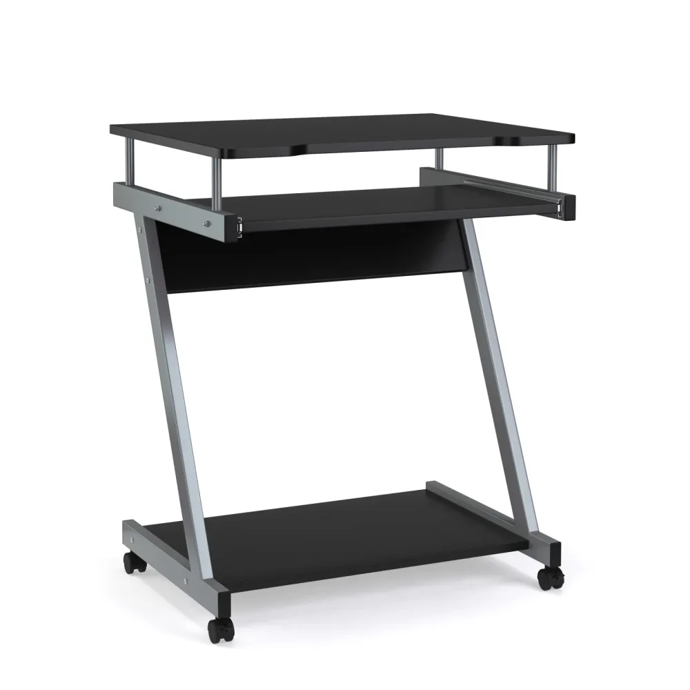 Schreibtisch ALVARO auf Rollen 60 x 48 x 73 cm schwarz