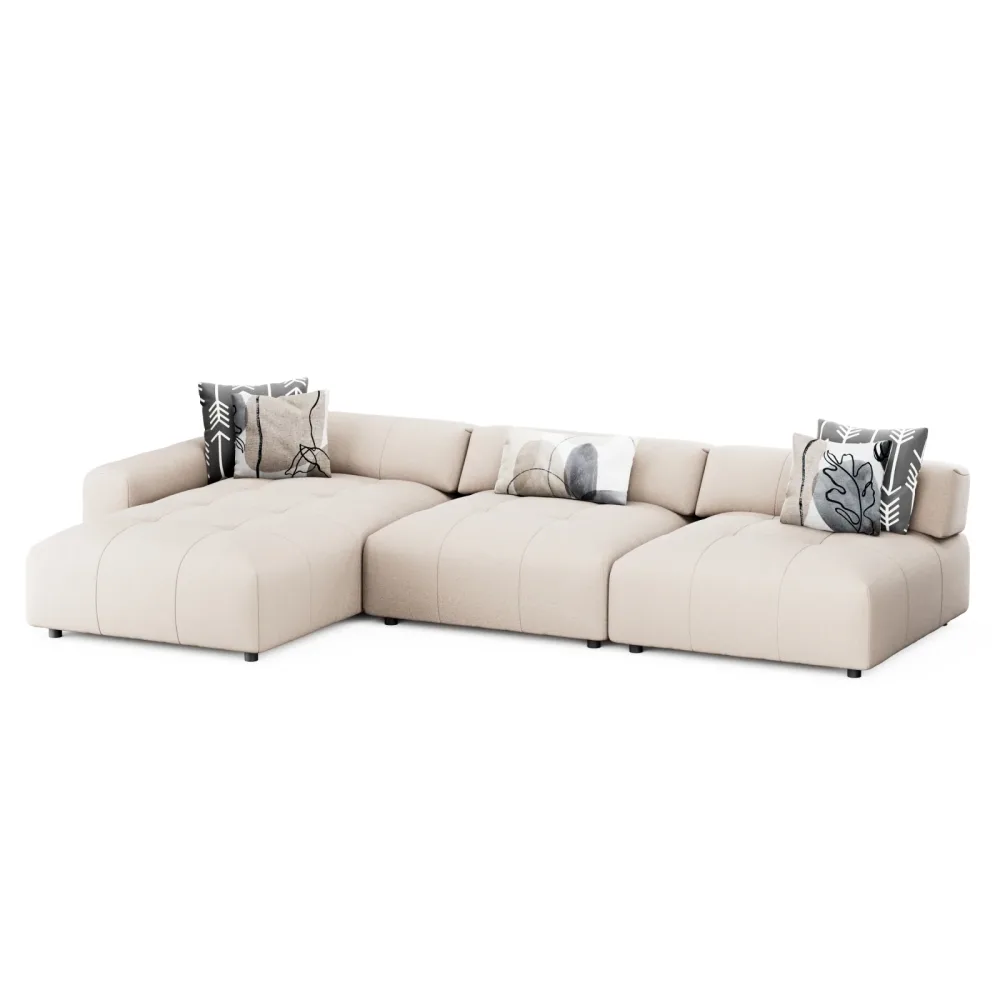 Ecksofa BONNIE links beige
