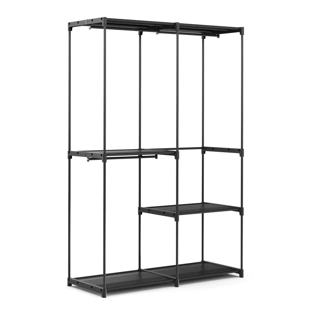 Garderobe Kleiderständer 143 x 186 cm schwarz