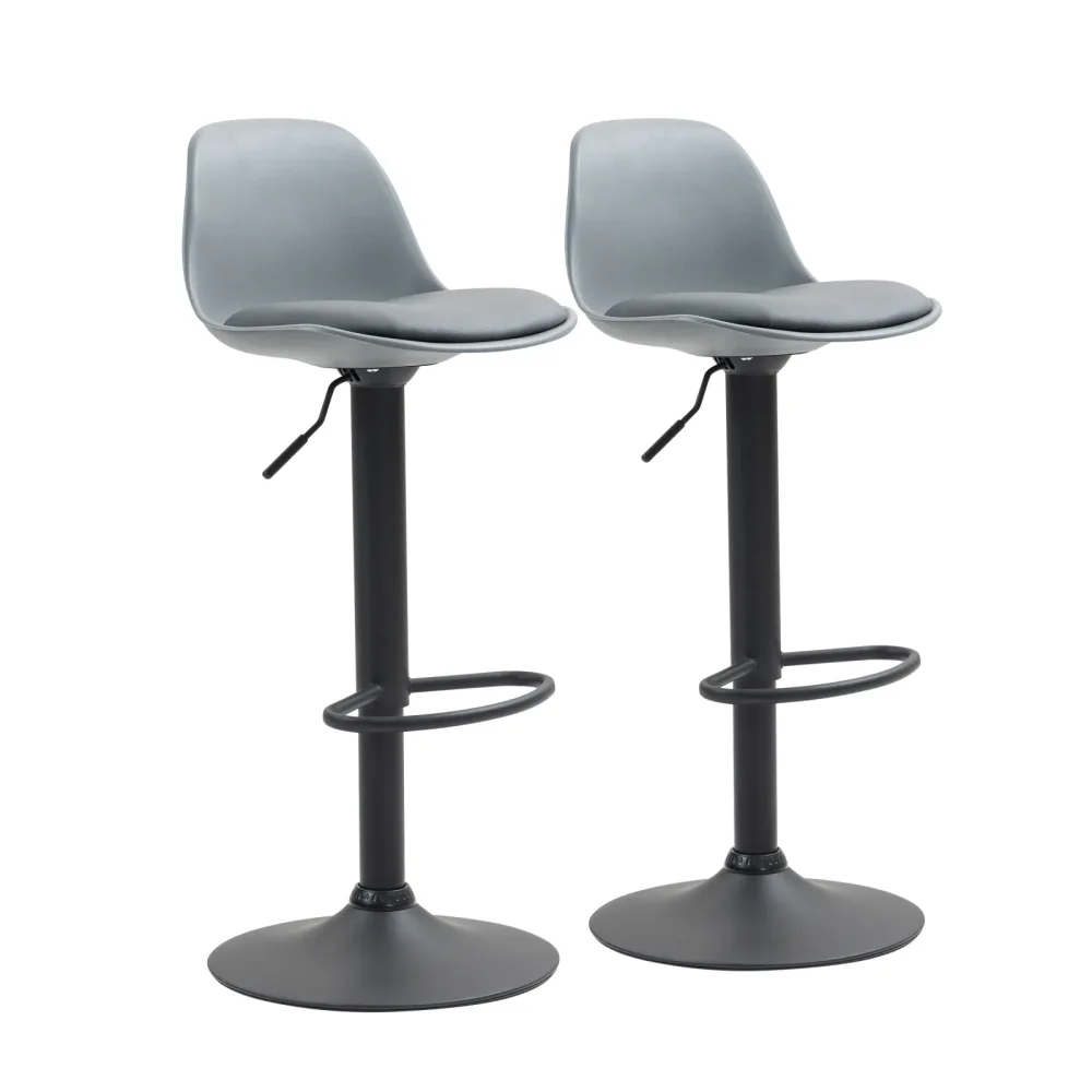 Barhocker JESSY 2er Set grau