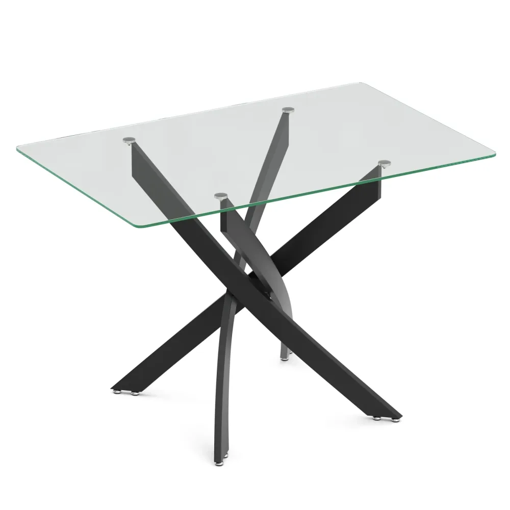 Esstisch Glas ECLIPSE 110 x 70 cm schwarz
