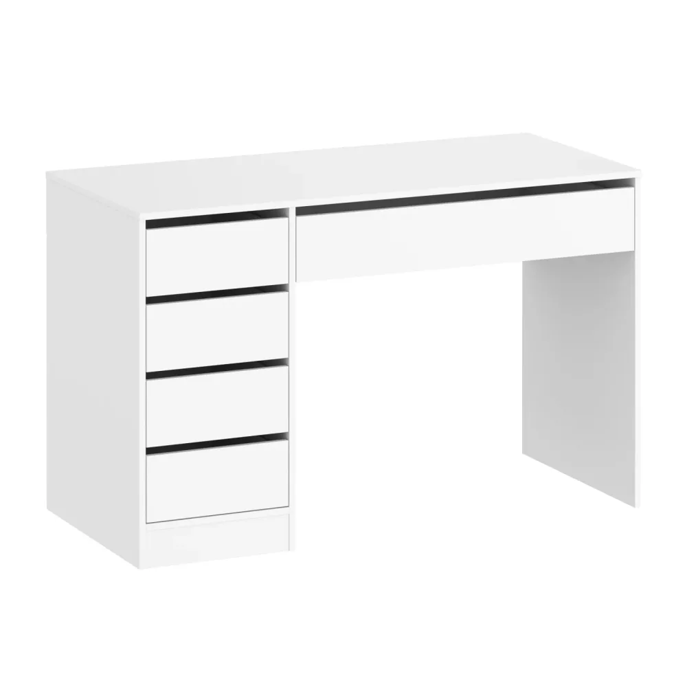 Schreibtisch RIGEL mit Schubladen 120 x 55 x 75 cm weiss