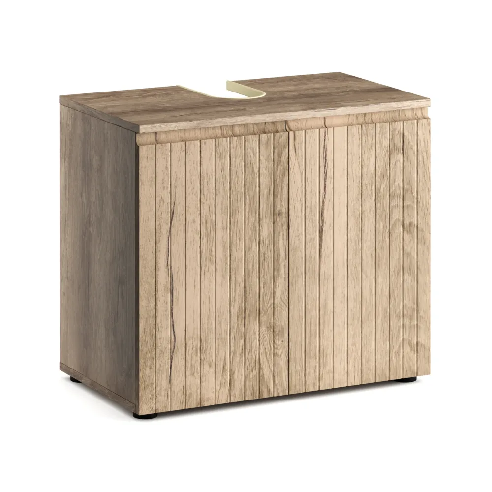 Waschbeckenunterschrank STEFAN 60 x 35 x 54 cm hellbraun