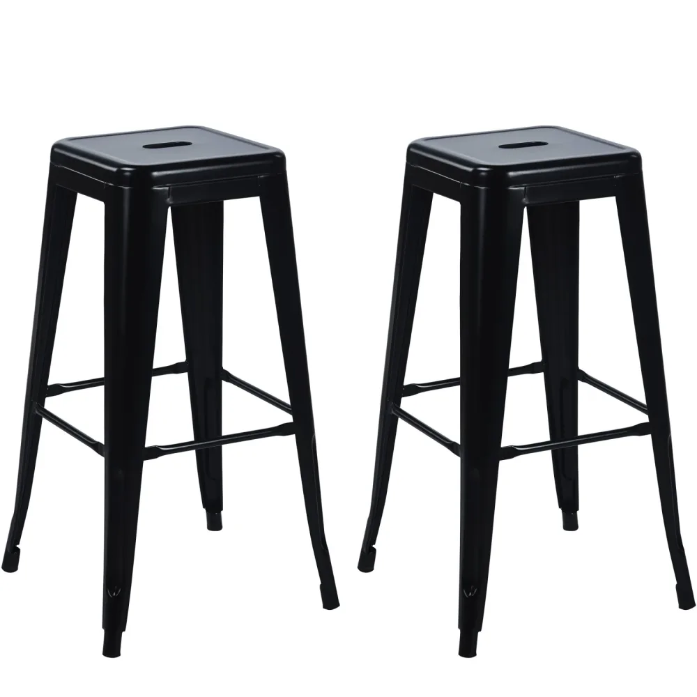 Barhocker Metall METALLIX 2er Set schwarz