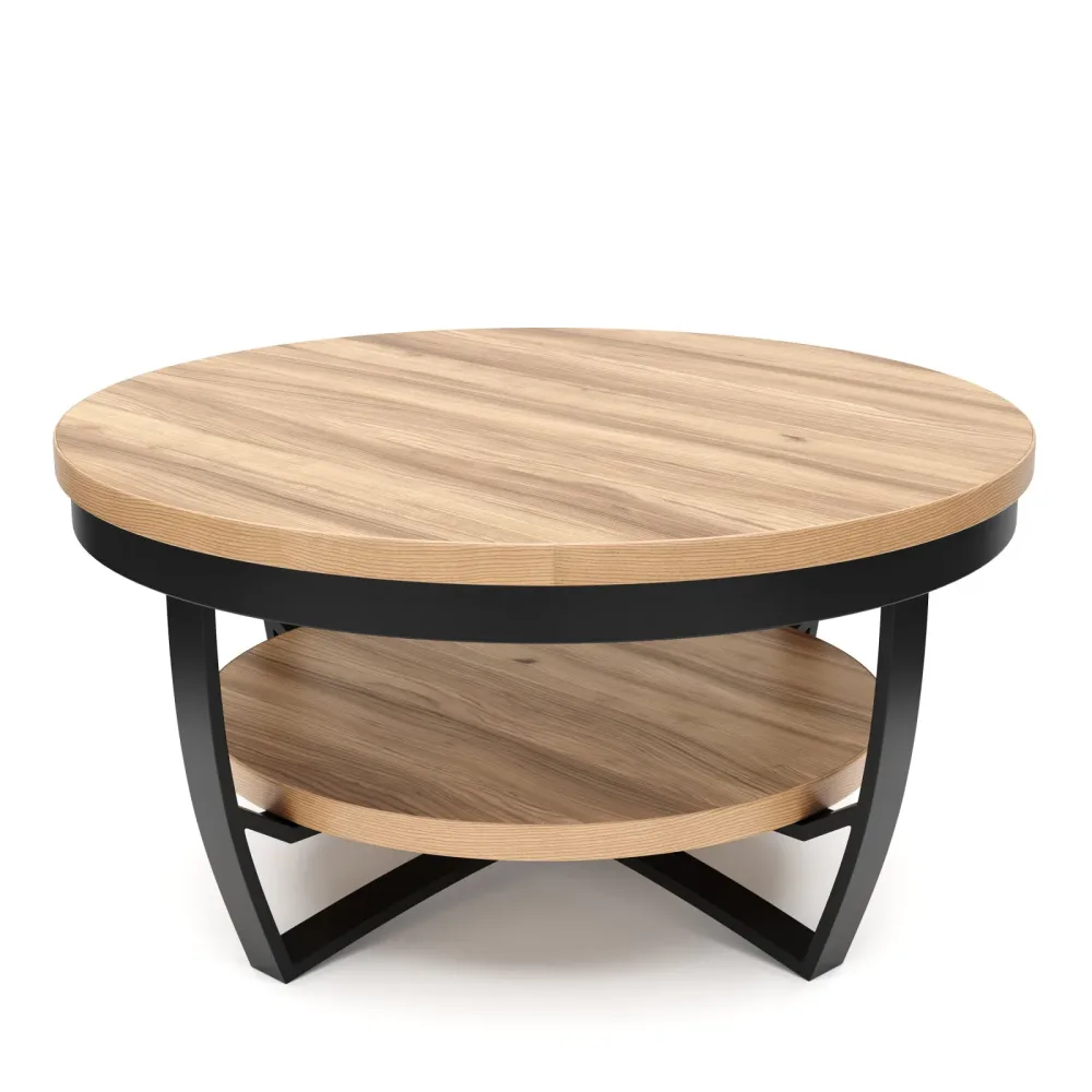 Beistelltisch SERENITY rund 65 x 32 cm braun/schwarz