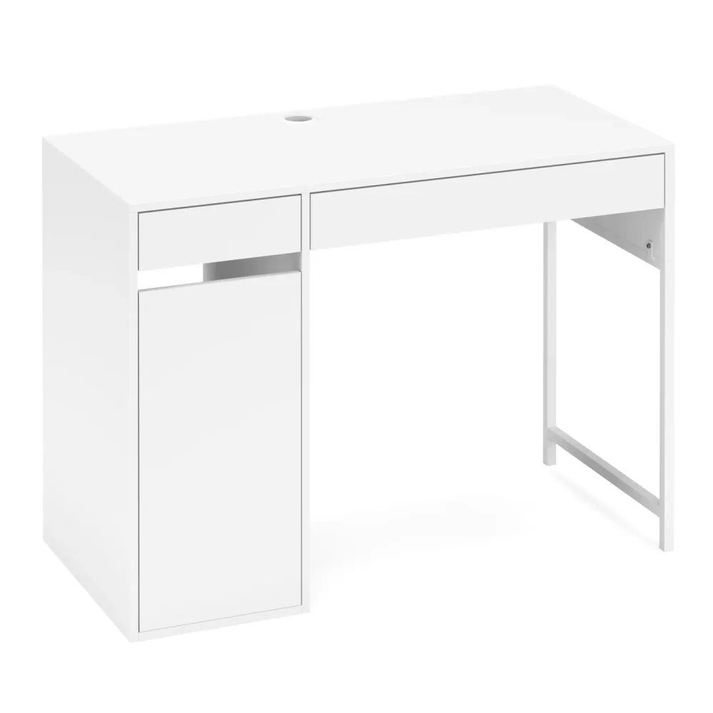 Schreibtisch EMIL mit Stauraum 105 x 50 x 75 cm weiss