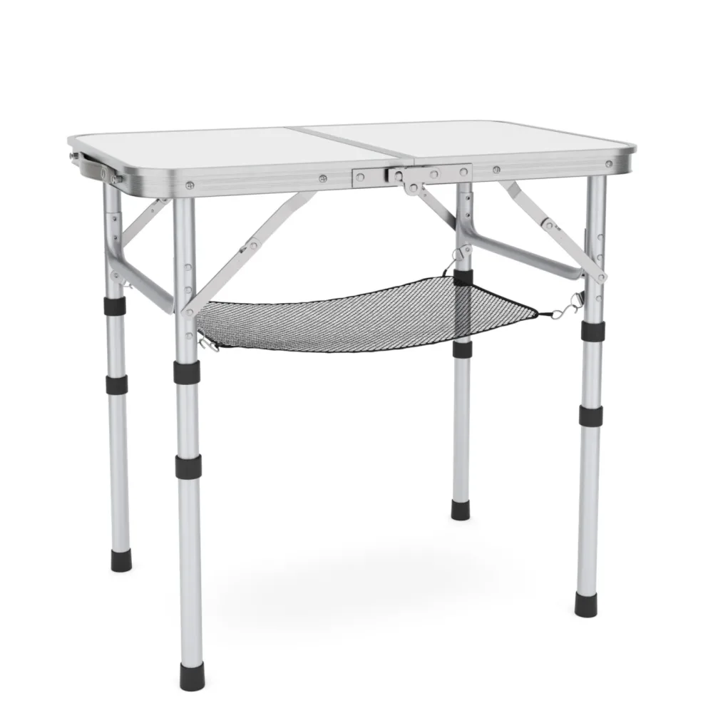 Campingtisch klappbar WILLY 3-fach höhenverstellbar 60 x 40 cm weiss