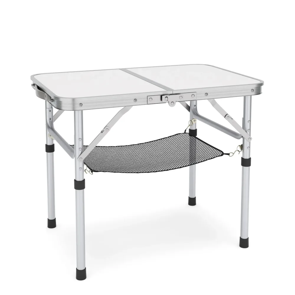 Campingtisch klappbar WILLY 2-fach höhenverstellbar 60 x 40 cm weiss