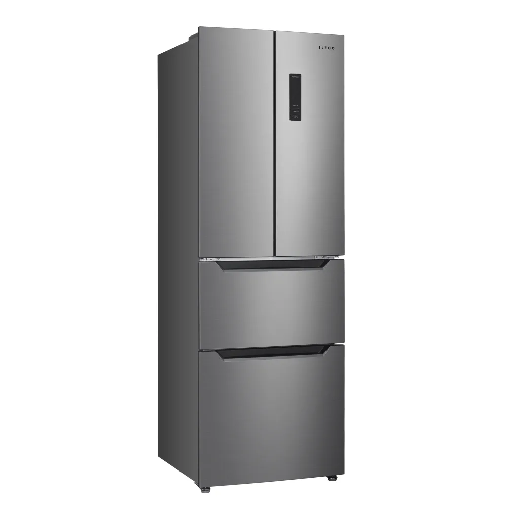Kühlschrank mit Gefrierer 320L silbergrau