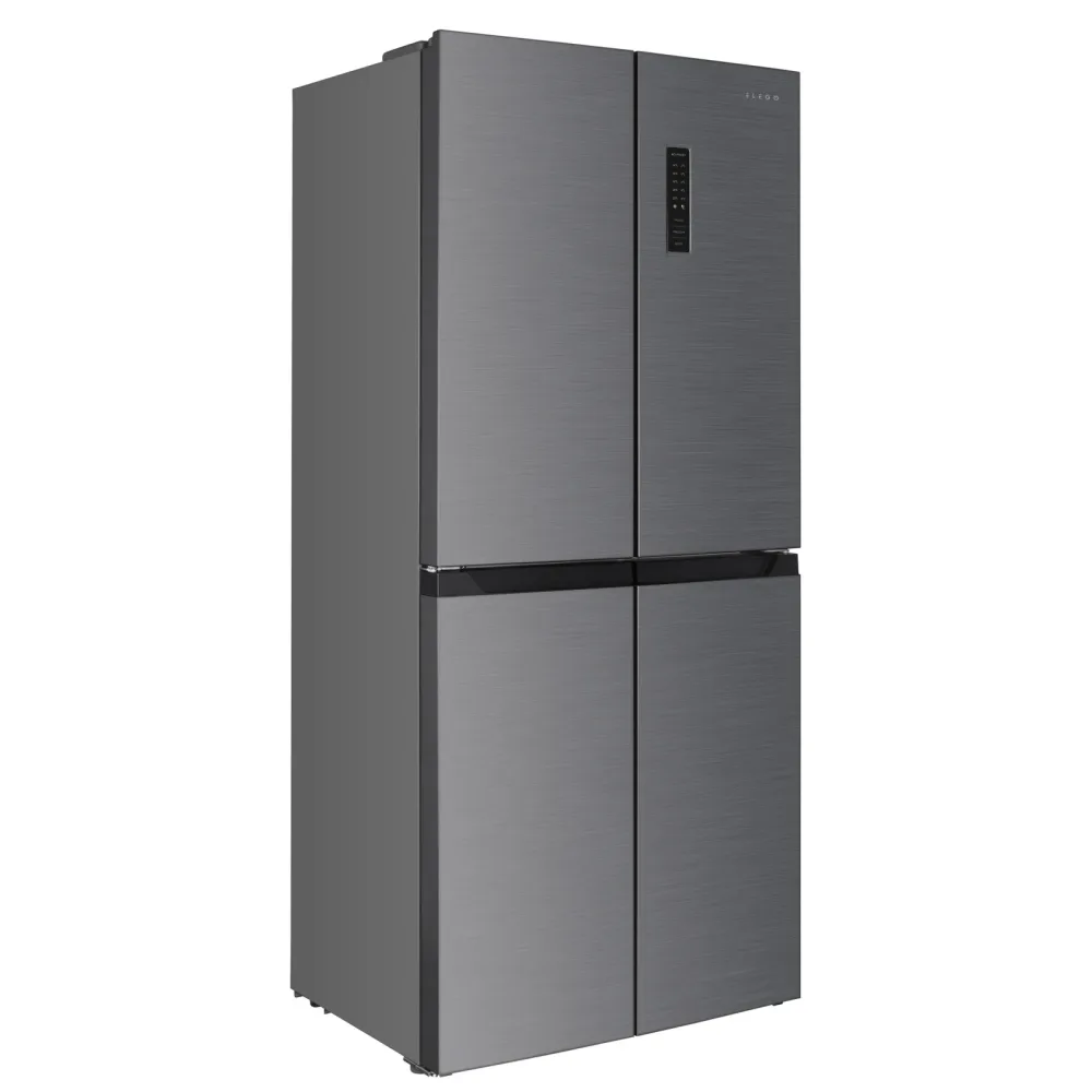 Kühlschrank mit Gefrierer 362L silbergrau