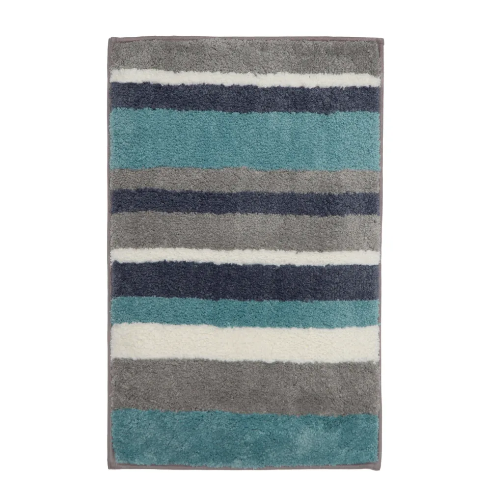 Badteppich ALENE 60 x 120 cm petrol/grau
