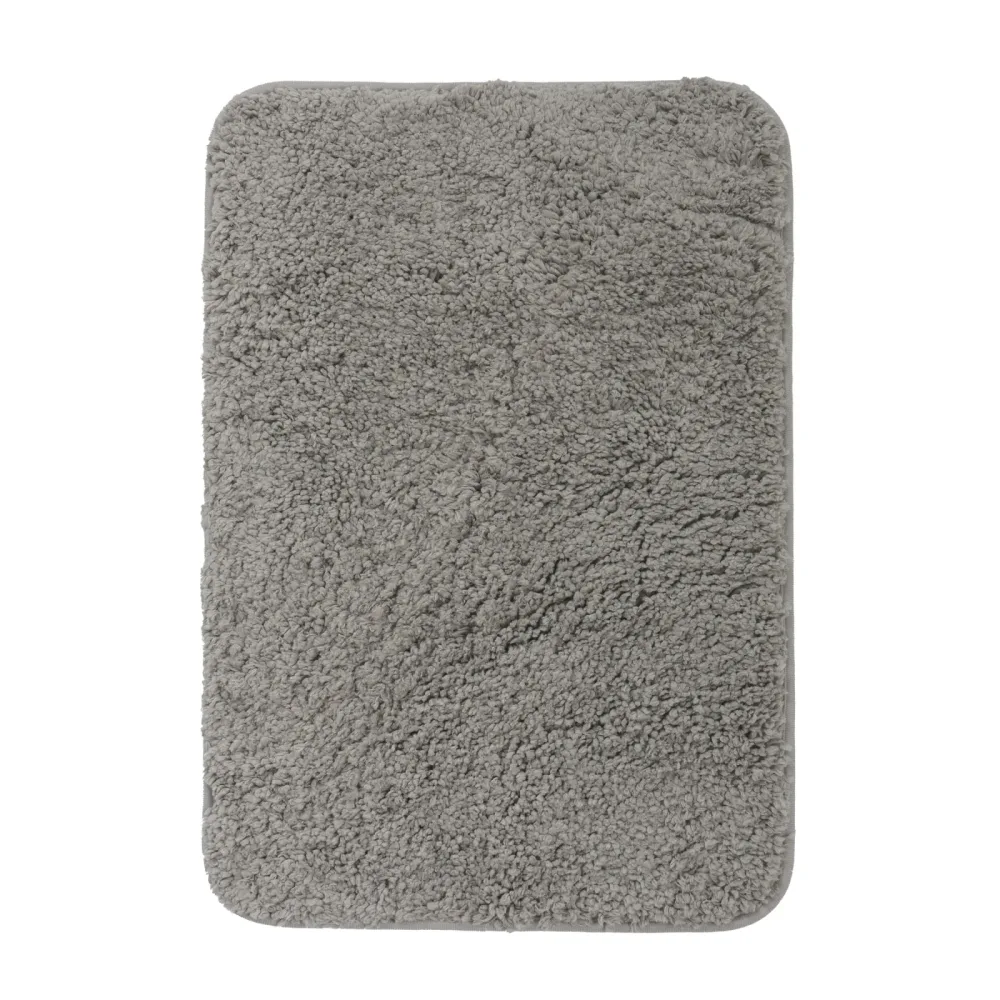Badteppich Hochflor MERLE 50 x 80 cm grau