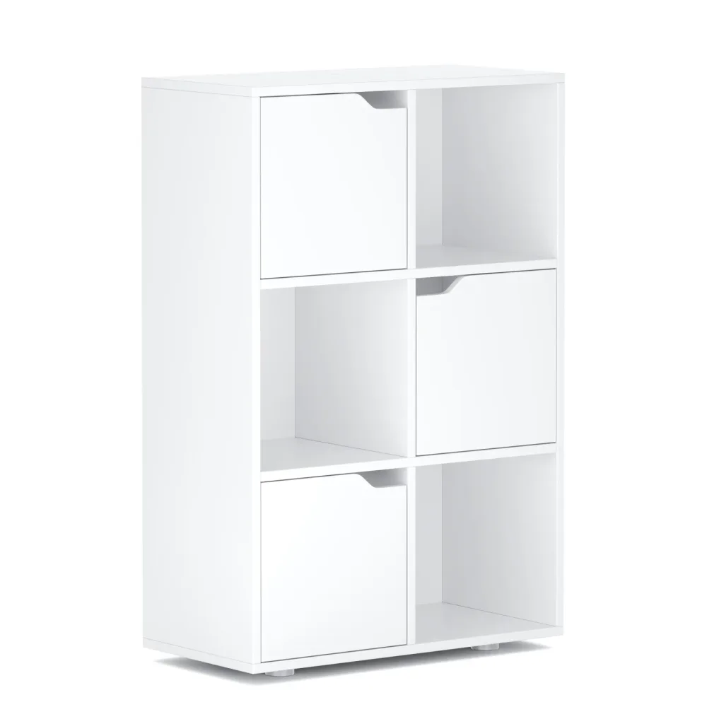 Bücherregal BROOKS 6 Fächer 60 x 91 cm weiss