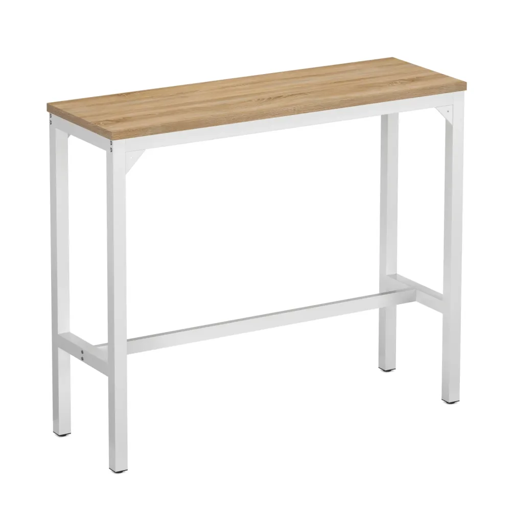 Bartisch PIETRO 120 x 40 x 100 cm weiss/hellbraun