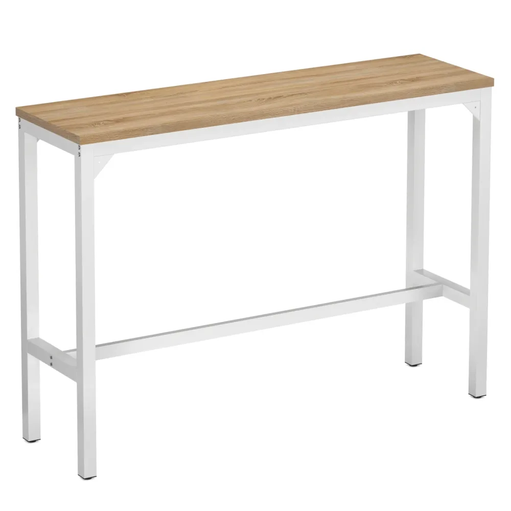 Bartisch PIETRO 140 x 40 x 100 cm weiss/hellbraun