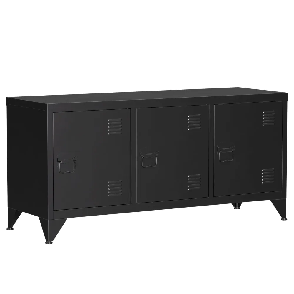 TV Möbel Metall ANTEY 120 x 58 cm schwarz