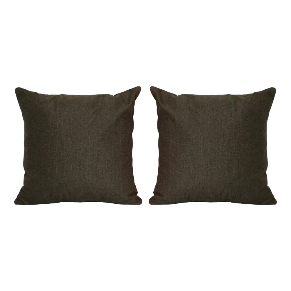 Kissenbezug LIZA 2er Set 45 x 45 cm braun