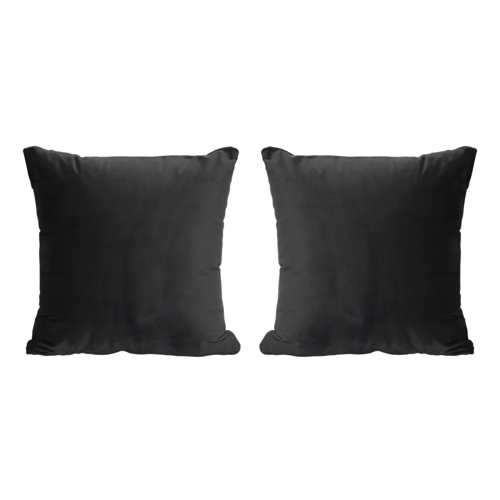 Kissenbezug Samt MODESTO 2er Set 45 x 45 cm anthrazit